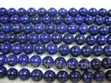 A 9mm blue round lapis lazuli loose gemstone beads