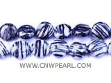 14mm black & white round jade loose gemstone beads