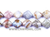 12mm multicolor incline square jade loose gemstone beads