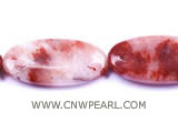 20-40mm red elliptical jade loose gemstone beads