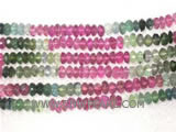 5mm flat tourmalin loose gemstone strand