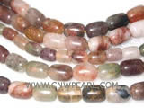 5-8mm multicolor column jade loose gemstone strand
