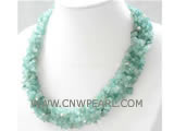 4-7mm 6-7mm jade gemstone & white freshwater pearl necklace