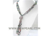 4-7mm 12mm 40-30-7mm elliptical agate gemstone necklace