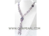 4-7mm,30-20-7mm,40-30-7mm elliptical & gemstone crystal necklace