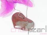 35*50mm red heart shape gemstone pendant