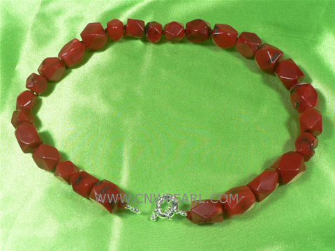 wholesale 13mm octagon red coral necklace in cnwpearl.com