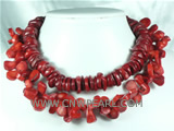 wholesale two strands twisted red coral pearl necklace