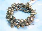 5-6mm brown blister freshwater pearl wrap bracelet