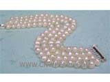 four rows 6-7mm white potato freshwater pearl  bracelet