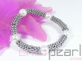 beautiful 10mm white round freshwater pearl  bracelet