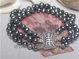 three rows 6-7mm black potato freshwater pearl bracelet