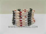 6-7mm champagne rice freshwater pearl wrap bracelet