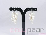 5-6mm white potato freshwater pearl stud earrings
