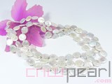 14mm white coin freshwater pearl necklace with sterling silver clasp