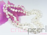 double rows12mm white nugget freshwater pearl necklace with sterling silver clasp