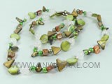 10-14mm coffee coin freshwater pearl necklace with various shape pearl beads