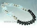 multi size potato freshwater pearl single necklace with opal