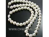12mm white round seashell pearl necklace and bracelet set