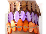 wholesale 7.5" 8-15mm ellipse natural shell bracelet
