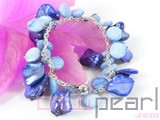 wholesale 7.5" 8mm blue round and 15-15mm dark blue irregular na