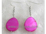 15-20mm red rain drop shell earrings