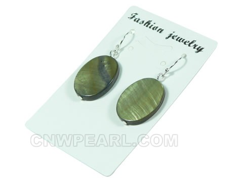 15*20mm olive oval natural shell dagling earrings
