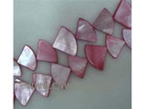 16" 20-20mm wine red sector loose shell beads