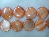 16" 8mm orange round loose shell strand