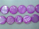 16" 8mm purple round loose shell strand