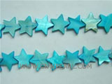 16" 8mm blue pentacle loose shell strand