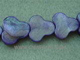 16" 15-15mm purple flower shape loose shell strand