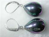 10-14mm cherry shell pearl earrings with silver plated hook stud