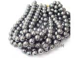 15" 14mm black south sea shell pearl beads in strand