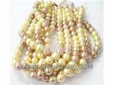16" 12mm colorful sea shell pearl beads in strand