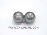 16mm black gray south seashell pearl beads