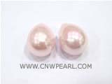 14-18mm drop shape pink south sea shell pearl beads