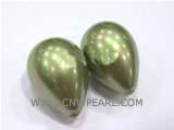 15-20mm drop shape green south sea shell pearl beads