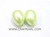 11-15.5mm drop shape aqua south sea shell pearl beads