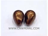 12-17mm drop shape coffee south sea shell pearl beads