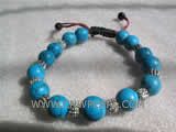 4-8mm blue round culture turquoise bracelet