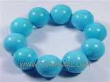 20mm blue round culture turquoise bracelet