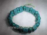 green round and oblong culture turquoise bracelet