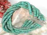 4.5mm green column culture turquoise bracelet