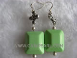 10-15mm green multidimensional natural turquoise earrings10-15mm