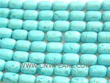 12-16mm blue column shape natural loose turquoise beads