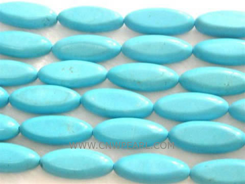 10-12mm blue elliptical natural loose turquoise beads