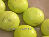 12mm peak green round & flat natural loose turquoise beads