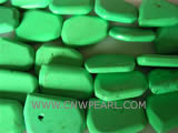 20-30mm green rectangle natural loose turquoise beads