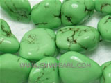 17mm green irregular natural loose turquoise beads